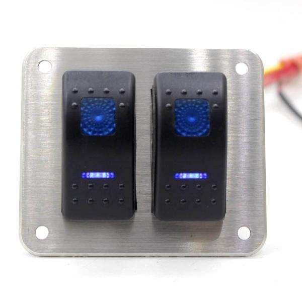 Buy cheap 2 Gang Dual LED 5Pins Universal Rocker Switch Panel from wholesalers