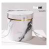 Buy cheap Green Leaf Veins Marbling Round Flower Gift Box Cylinder Rose Box With Handle from wholesalers