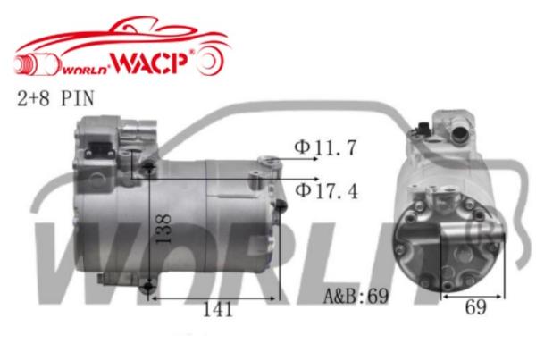 Buy cheap 64526998210 Electric Car AC Compressor For BMW 2/3/5/7/I3/I8 Mini Countryman WXHB019A from wholesalers