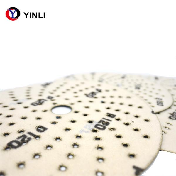 Buy cheap 80Grit Hook Film Loop Round Sanding Disc Paper With Holes Colorful Ceramic Abrasive from wholesalers
