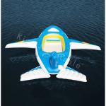 Blue 0.9mm PVC Tarpaulin Big Inflatable Water Toy Floating Airplane