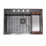 33 Inch Topmount Kitchen Single Bowl Workstation Sink Brushed Finish