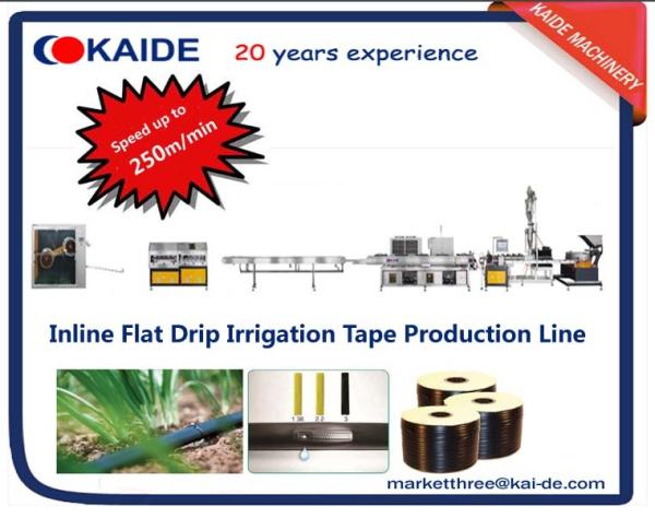 Buy cheap Flat Drip Irrigation Tape Making Machine Speed 250m/min from wholesalers