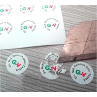 Buy cheap High Brittle White Security Labels Stickers Strong Adhesive Difficult Remove For product