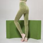 Jacquard artwork 260g Womens Yoga Leggings Black Seamless Gym Tights