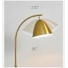 Buy cheap Coffee table floor light Nordic modern sofa side metal creative marble bedside floor lamp living room standing lamp from wholesalers