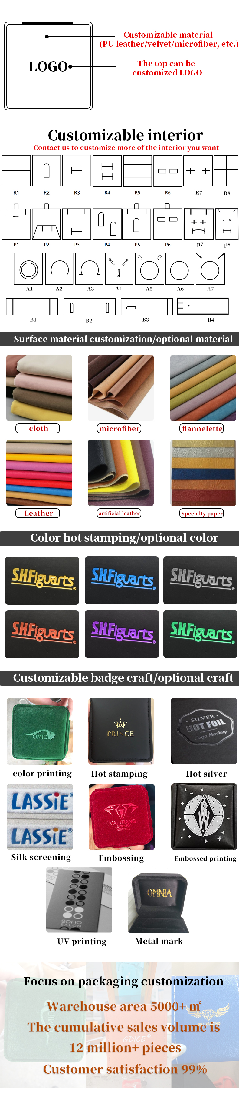 Customized Color Cardboard Paper Jewelry Box For Bracelet Earrings Necklace Ring