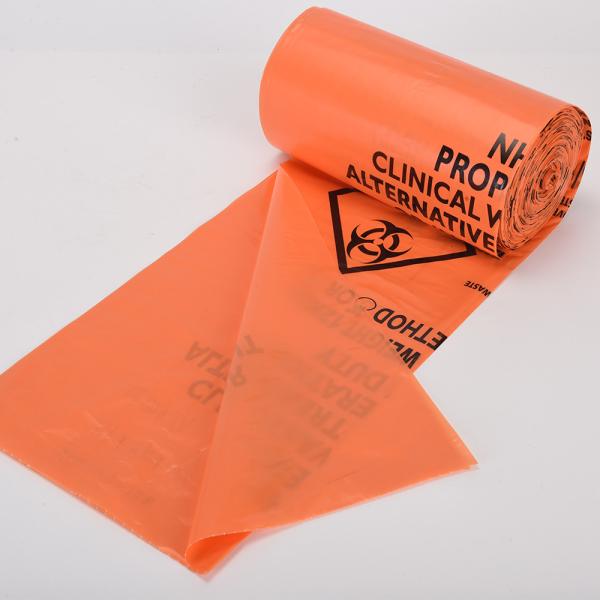 Sample Red Yellow Plastic Biohazard Garbage Bag for Medical Waste in Hospital