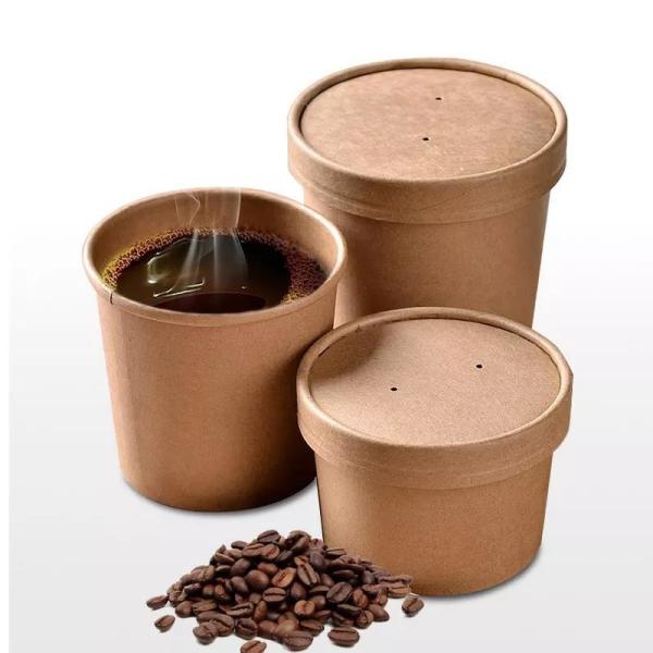 Buy cheap Kraft Paper Disposable Takeaway Soup Cup Biodegradable Soup Container from wholesalers