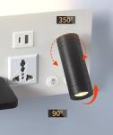 Multifunctional hotel villa apartment reading wall lamp USB Type-C wireless