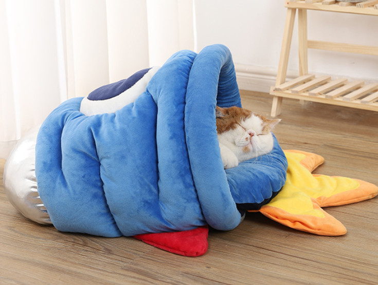 wooly cave cat bed