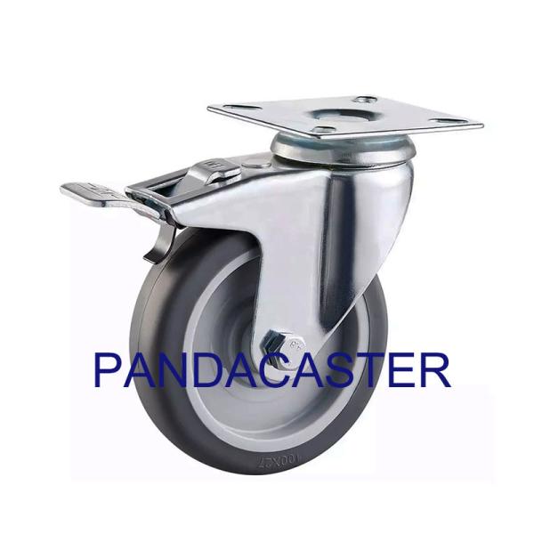 Buy cheap 4 Inch Thermoplastic Rubber Wheels , TPR Caster Wheels With Total Brake from wholesalers