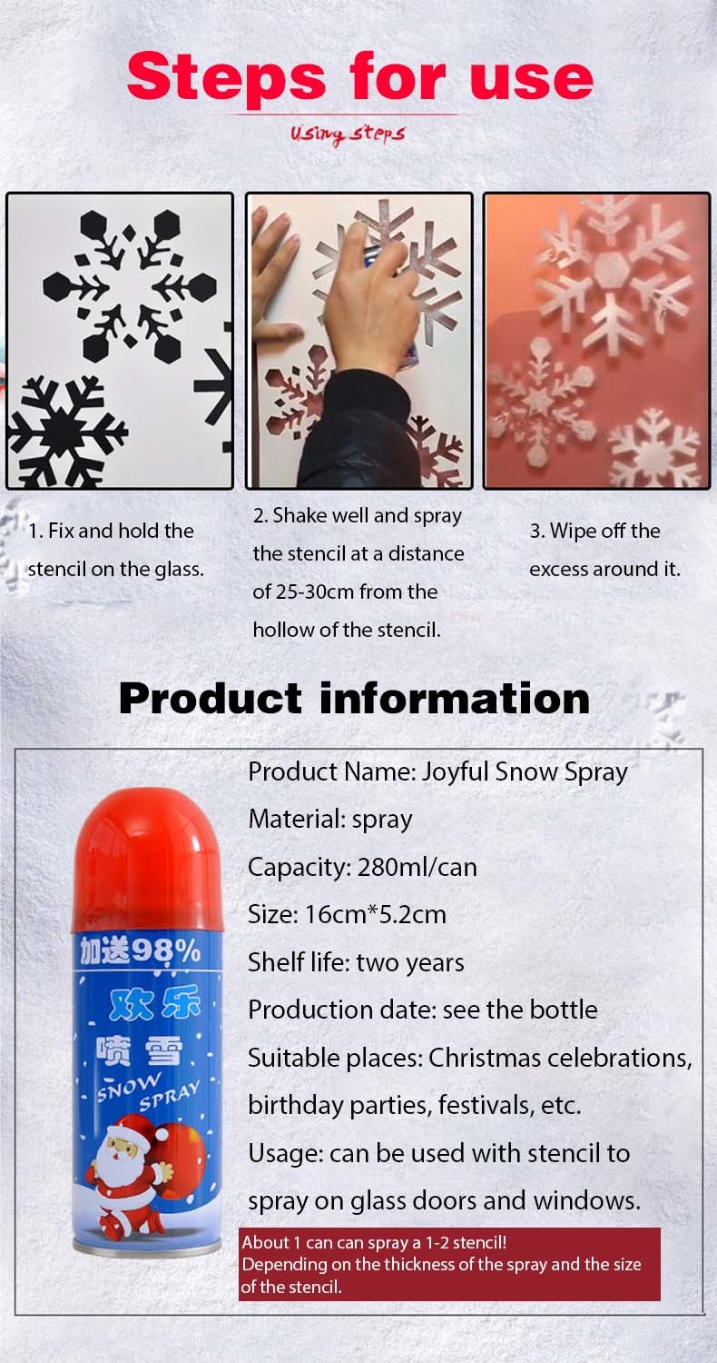 Party Foam Snow Spray Winter Birthday Christmas Celebration Car Snow Foam Sprayer