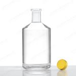 Bartop 700ml 750ml Clear Matte Black Glass Liquor Bottle for Nordic Gin Whiskey