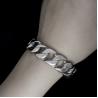 Buy cheap Men's Curb Link Chain Bracelet 316l Titanium Stainless Steel 15mm Width Silver Color(JCE045) from wholesalers