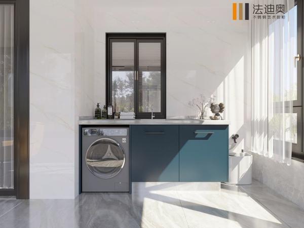 Buy cheap Fadior Glacial Green Metal Balcony Storage Cabinet With Dual Splash Guard Design from wholesalers