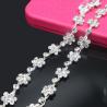 Buy cheap Silver Copper Plated Diamond Rhinestone Necklace Welded Flower Shape from wholesalers