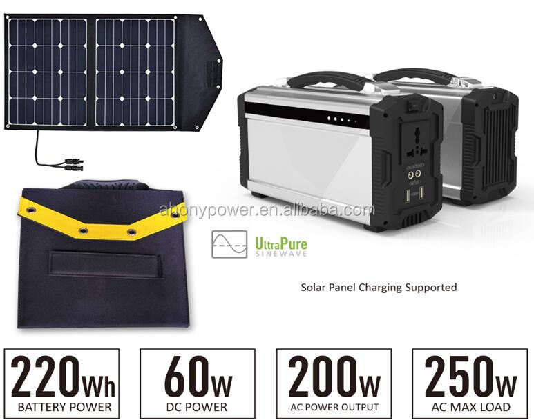 SUNPOWER 120 Watt Folding Solar Kit 50hz Solar Panel Bag For Camper RV Cabins