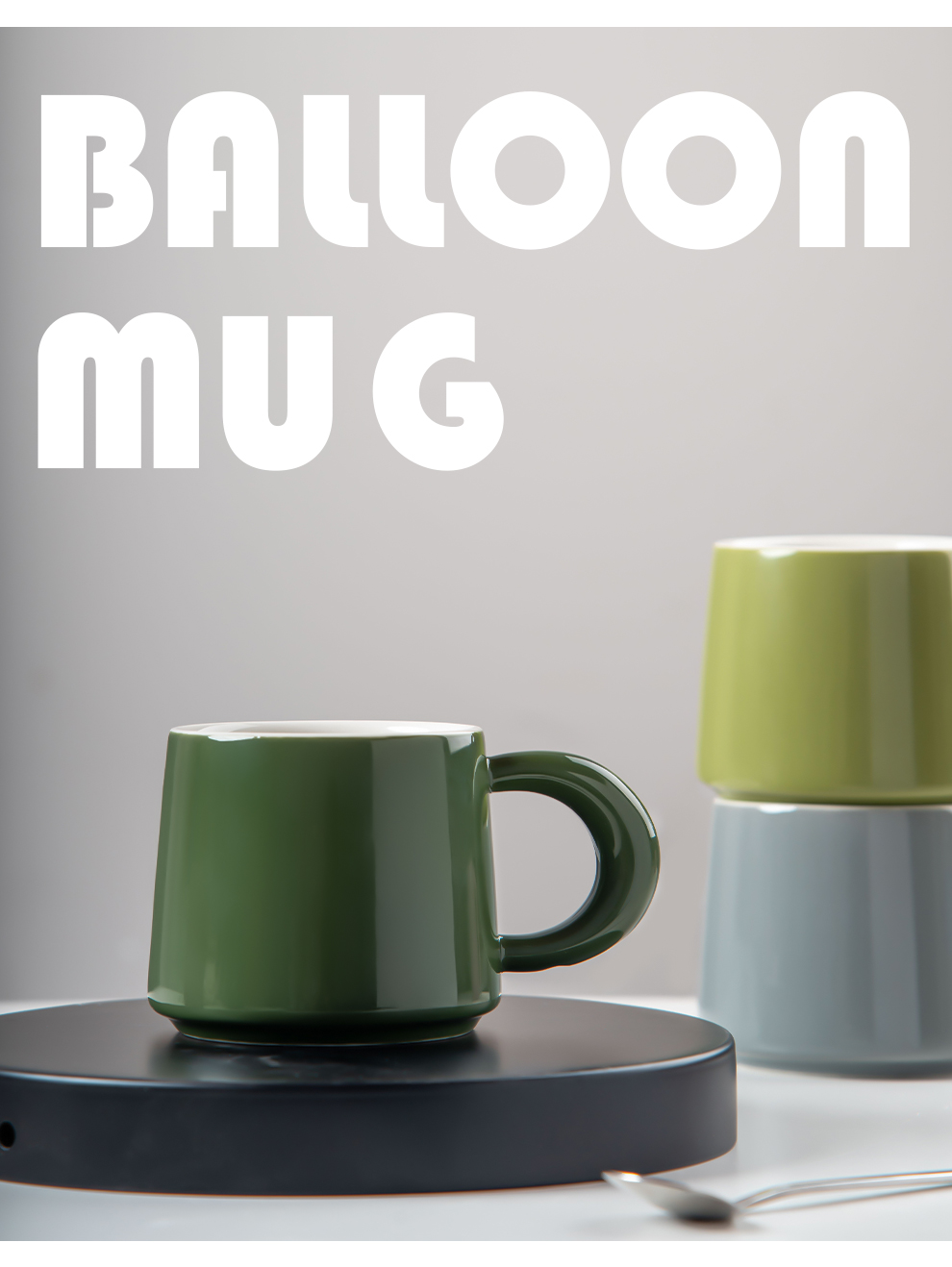 Factory Wholesale Novelty Design 280ml Green Ceramic Coffee Mug For Home Hotel For Porcelain Cappuccino Cup