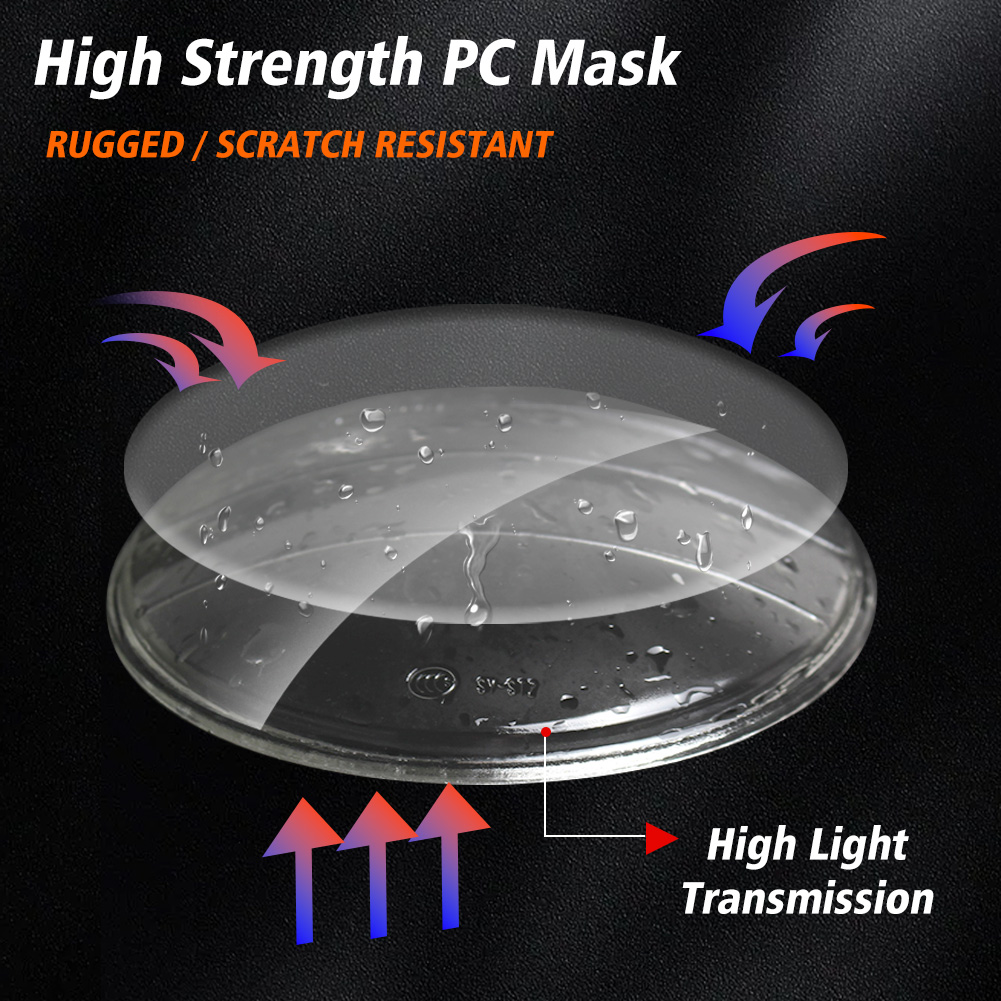Yellow White LED Red Skull Motorcycle Headlight 3030SMD IP67 Waterproof