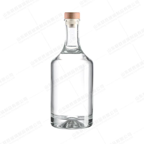 100ml 500ml 750ml Super Flint Cork Top Glass Bottles for Whiskey Gin Vodka Rum