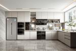 Matt White Lacquer Finished Modern Design Kitchen Pantry Cabinets