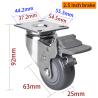 Buy cheap EDL Light TPU Casters Chrome Coating 2.5inch 80kg Plate by Rigid, Swivel and Brake type 37225P-77 from wholesalers