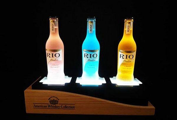 Buy cheap 30mm Advertising Led Bottle Shelf Acrylic Liquor Bottle Display Shelves from wholesalers