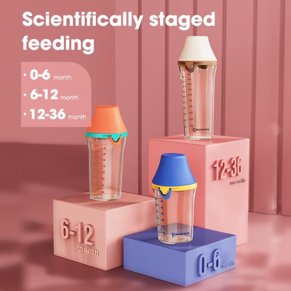 Nice Papa Self Patents Anti Colic Flip Cap Baby Bottle Extra Wide Neck One Hand