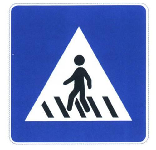 Customized Crosswalk Sign Board Reflective Film and Stainless steel Traffic Sign