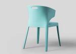 Ergonomic Curve Coloured Plastic Dining Chairs With Arms Nordic Style