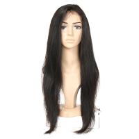 Buy cheap Smooth Genuine Long Virgin Hair Lace Wigs , Straight Lace Wigs Human Hair product