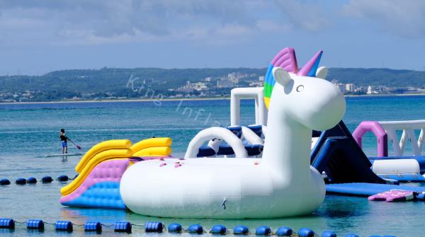 Buy cheap Medium-sized Inflatable Slider Unicorn Water Toy 0.9mm PVC Tarpaulin 6m from wholesalers