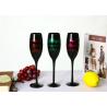 Buy cheap Household Lead Free Solid Black Champagne Glasses , 62mm Crystal Tulip Champagne Flutes from wholesalers