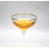 Buy cheap Customize Gold Rim Optical Stripes Crystal Cocktail Glasses from wholesalers