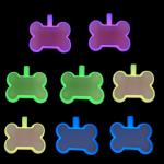 Bone Shape Custom Laser Logo Glow Silicone Lights Animal Collar Silicone Dog Tag