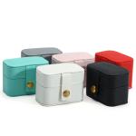 Leather Jewelry Case Portable Mini Travel Organizer for Ring Earring Necklace