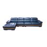 Buy cheap Blue Leather Sectional Sleeper Sofa Leather Reclining Sectional Couch With Recliner from wholesalers