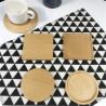 Buy cheap Round Blank Bamboo Coasters Waterproof Coaster Mat For Home Cafe Drinking Mat from wholesalers