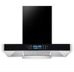 Low Noise Electric T Shape Chimney Hood Glass Stainless Steel App Controlled