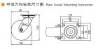 Aluminum 4 Caster Wheels Heavy Duty Castors Zinc Coating 100mm
