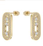 Women Cartilage Cuffs Hoop Climber Earrings With Cubic Zirconia CZ