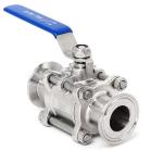 DN20-DN300 Sanitary Stainless Steel 3pcs Ball Valve with Tri Clamp Connection
