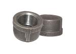 Black Natural Gas Pipe Fittings Cap Ball End Pipe Screw Cap Standard Series