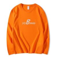 Buy cheap Long Sleeve Orange T-Shirt Skateboard Clothing With Pure Cotton Heavyweight Crew product