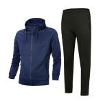 Richee Men'S Workout Clothing comfy Zip Up Jacket And Sweatpants Set