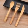 Buy cheap Disposable Portable Organic Bamboo Spoon Fork Chopsticks Set Cloth Bag Packing from wholesalers