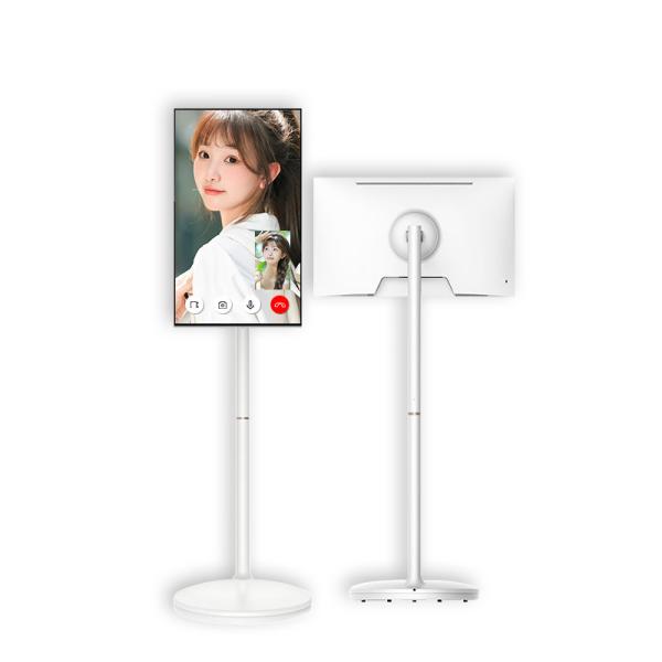 Floor Standing Portable Tv Tablet Follow By Me 21.5 Inch Smart Tvs Mobile With