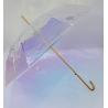 Buy cheap Auto Open Clear Umbrella Romantic Dream Beautiful Color Aurora Transparent Umbrella from wholesalers