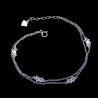 Buy cheap Minimalist Style Chunky Silver Bracelet Double Chains With Four Butterflies from wholesalers